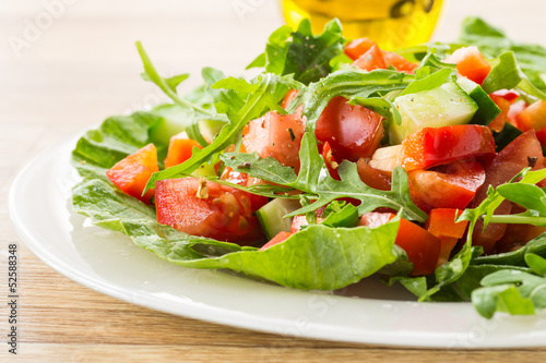 Photo: salad with fresh vegetables salad with fresh vegetables
