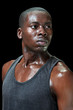 Photo: Intense sweaty athlete Intense sweaty athlete