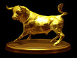 Illustration: golden bull figurine golden bull figurine
