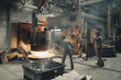 Arbeiter in Giesserei // industry workers