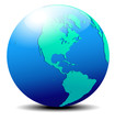 North and South America Global World