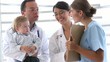 Video: Cute baby at the hospital with a group of doctors Cute baby at the hospital with a group of doctors