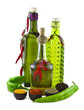 Spicy set with green pepper isolated