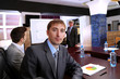 Portrait of  businessman in business training with his