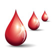 Shiny gloss red banner drop