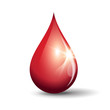 Shiny gloss red banner drop