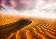 sand desert,sunset