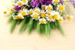 Wild Flowers And Green Spikele...