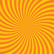 Orange hypnotic background. Vector illustration