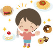 高カロリー食が好きな女性