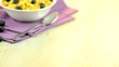 Cereal and blueberries