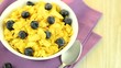 Cereal and blueberries