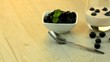 Yogurt and blueberries