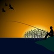 A fisherman on the lake-1