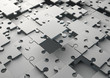 Illustration: 3d render of a incomplete Jigsaw 3d render of a incomplete Jigsaw
