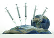 Earth deflated by syringes