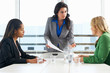 Group Of Women Meeting In Office