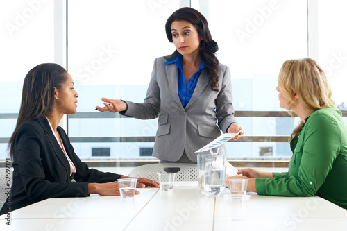 Photo: Group Of Women Meeting In Office Group Of Women Meeting In Office