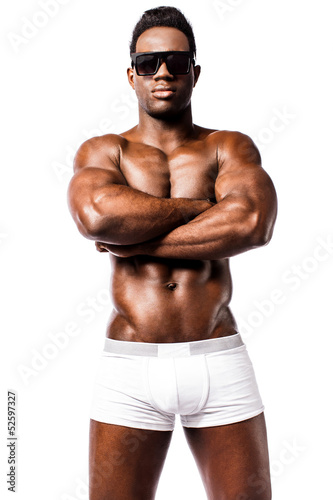 Photo: Shirtless strong man with crossed arms Shirtless strong man with crossed arms