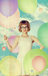 Foto: art vintage collage with beautiful woman, creative work art vintage collage with beautiful woman, creative work