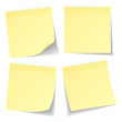 4 Yellow Stick Notes Tape