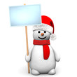 Illustration: Red Snowman Signobard Red Snowman Signobard