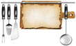 Illustration: Menu Old Wood Cutting Board Menu Old Wood Cutting Board