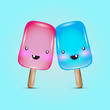 Vector colorful popsicle ice-cream