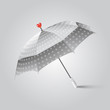 Vector illustration of a umbrella with heart