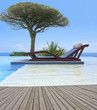 Photo: piscine provençale à débordement piscine provençale à débordement