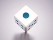 Dice with blue dots