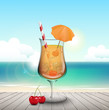 Cocktail on  boardwalk