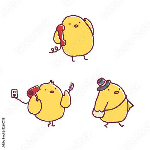 Illustration: ひよこ外出準備 ひよこ外出準備