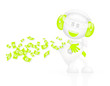 3D vector robot in various poses