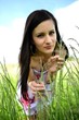 Beautiful Young Woman Outdoors.
