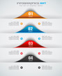 Infographic design template with paper tags.