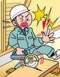 The construction spot, injury