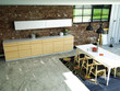 moderne küche in einem loft