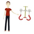 3d render of cartoon character with bonsai tool