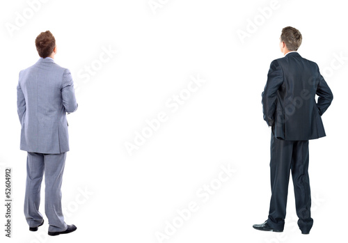 Photo: two business man over a white background two business man over a white background