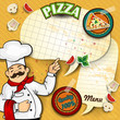 Chef pizza menu paper