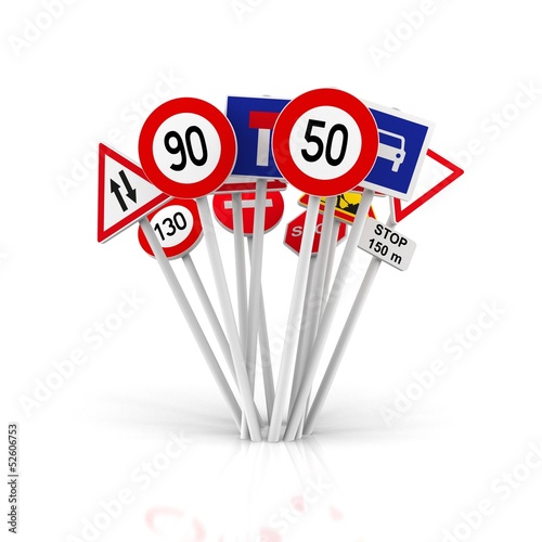 Illustration: panneaux routiers panneaux routiers