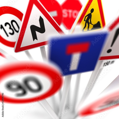 Illustration: panneaux routiers panneaux routiers