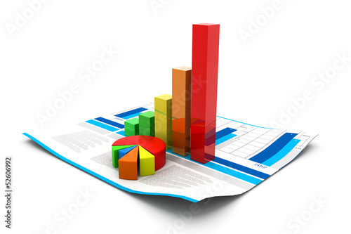Illustration: Business graph. Business graph.