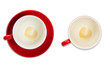 Empty red coffee cup