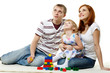 Happy young family with child..
