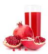 Pomegranate fruit juice in glass