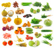 fruit and Vegetables collection isolated on white background