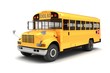 Illustration: 3d school bus on white background 3d school bus on white background