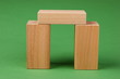 Wooden Geometric Shapes On A G...